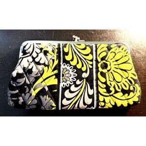 Vera Bradley Retired Baroque Vintage Kisslock Tri Accordion Wallet EUC !